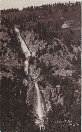 Rppc Fairy Falls At Rainer Lake Ann Michigan Born Photographer Lloyd Linkletter