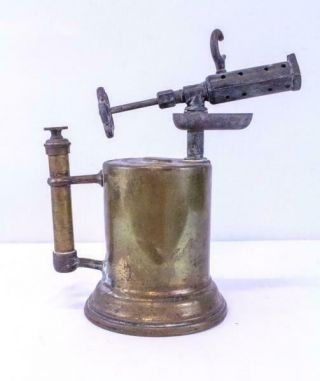 Vintage Torrid Brass Blow Torch No.  118 Geo.  W.  Diener Mfg Chicago