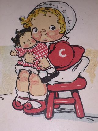 Campbell’s Soup Vintage Postcard Advertisement Kids Girl Doll Camden NJ 2