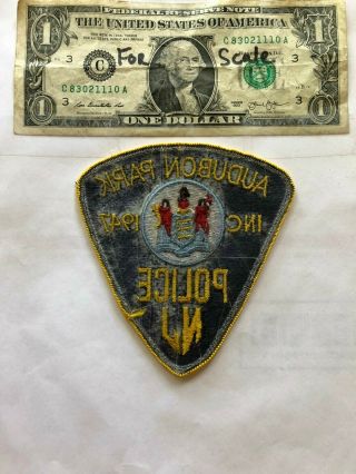Rare Audubon Park Jersey Police Patch un - sewn Great Shape 2