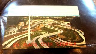 Six Flags Over Georgia Astrolift And Happy Motoring Freeway Rides Postcard