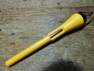 Vintage Retro Dark Yellow Parker Slinger Ballpoint Pen Leather Strap Usa Fashion
