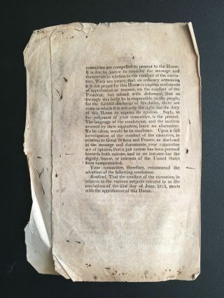 1813 Antique Pamphlet WAR of 1812 NAPOLEON James Madison BERLIN & MILAN Decrees 3