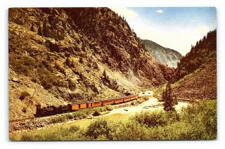 Vintage Postcard Narrow Gauge Rio Grande Train Silverton Colorado C14