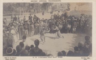 1910 Approx Syria B/w Postcard / Circassian Sword Dance