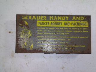 Vintage J.  A.  Sexauer Mfg.  Co.  Ny,  Faucet Bonnet Nut Packings,  Handy Andy No.  16