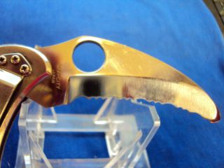 Vintage Spyderco GIN - 1 Stainless Folding Lock Blade Knife SEKI - CITY Japan LOOK 5