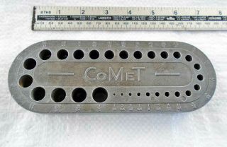 Vintage Alloy Drill Bit Stand 1/16 " To 1/2 " By Comet Vgc Old Tool