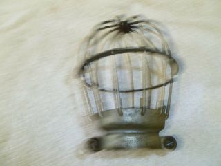 Vintage Protective Wire Cage,  For A Trouble Light - Drop Cord Light Bulb.
