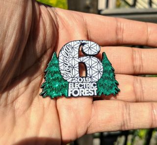 2019 Electric Forest Pin Loyalty 6 In The Forest Glow In The Dark