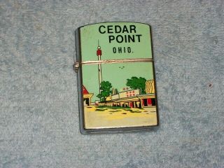 Vintage Cedar Point Ohio Amusement Park Cigarette Lighter Made In Japan