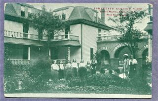 Old Postcard House Of David W/ 7 Virgins Israelite Colony Benton Harbor Mi 1910