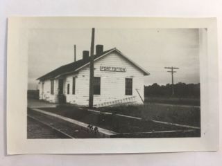 Fort Totten North Dakota Gn Station Railroad Depot B&w Real Photo Postcard Rppc