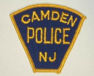 Old Vintage Camden Police Patch Nj Jersey - Tombsone Shaped Patch
