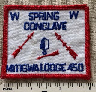 Vintage Mitigwa Lodge 450 Order Of The Arrow Spring Conclave Patch Oa Www Iowa