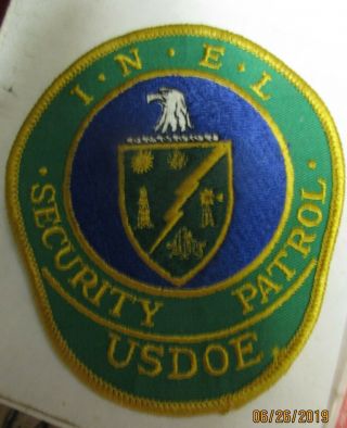 Dept Of Energy Idaho National Labs Security Patrol Shoulder Patch Great Shape