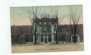 Ny Auburn York Antique 1908 Post Card Auburn Prison