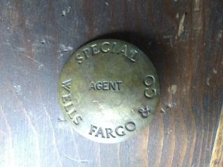 Vintage Wells Fargo Agent Badge By L.  A.  Stamp And Staty Co.