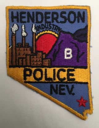Henderson Police,  Nevada Old Cheesecloth Shoulder Patch