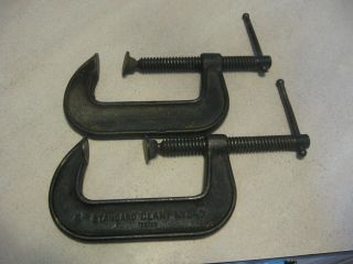 antique pair (2) of Cincinnati Tool Co.  4” Standard Clamp No.  540 USA 2