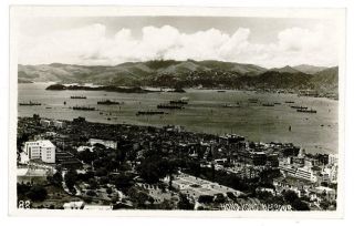 Hong Kong Photo Postcard Central View From Mid - Levels 1950s