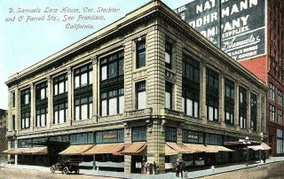 C.  1910 D.  Samuels Lace House,  San Francisco,  Cal.  Postcard P136