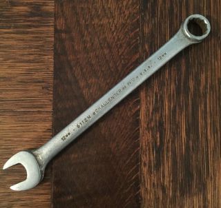 Vintage Challenger By Proto No.  6112m Combination Wrench 12mm Metric 12pt Usa