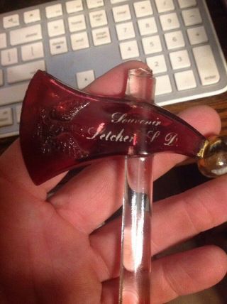 Letcher South Dakota Glass Ace Souvenir 1900 