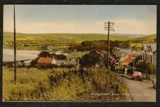 1955 Ballycastle From North Street Ireland County Antrim Postcard Houses Car