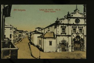 1909 Postal History Postcard Largo da Matriz SS CRETIC Travel Souvenir Notes 2