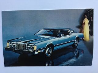 1973 Ford Thunderbird 2 - Door Hardtop Vintage Chrome Postcard