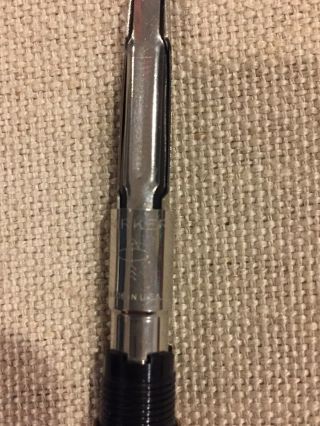 VTG PARKER Classic 45 Fountain Pen Grey w/ Metal Chrome Cap Golden Arrow Black 5