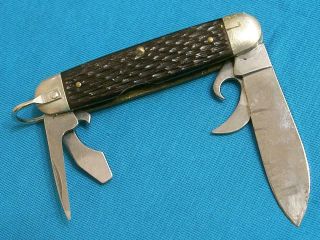 VINTAGE ULSTER USA BSA BOY SCOUTS CAMP SURVIVAL KNIFE KNIVES OLD POCKET FOLDING 6