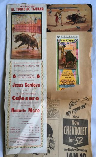 Bull Fighting in Tijuana poster,  El Toreo de Tijuana / Enrico Caruso, 2