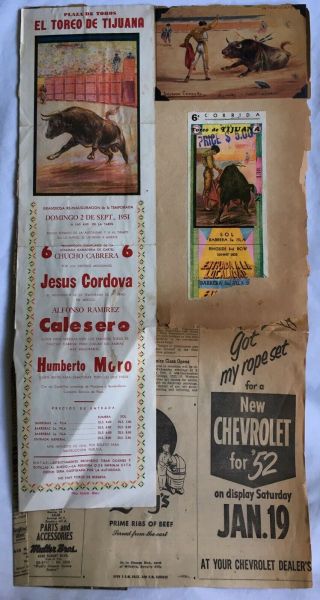 Bull Fighting in Tijuana poster,  El Toreo de Tijuana / Enrico Caruso, 4