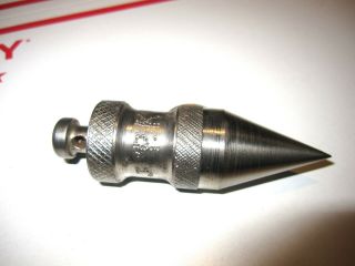Antique Unknown Maker Nickle Plated Steel Plumb Bob 8 Oz.  Good Cond.