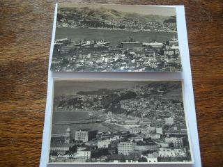 2 Vintage R/p Postcards.  Wellington.  Zealand
