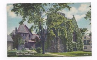 Pa Ridgway Pennsylvania Antique Linen Post Card Grace Episcopal Church