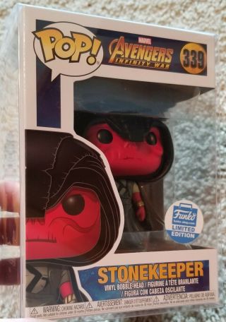 Authentic Avengers Infinity War Stonekeeper 339 Funko Pop With Protector