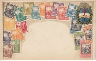 Argentina Around 1905 Old Stamp Printed On Color Postcard