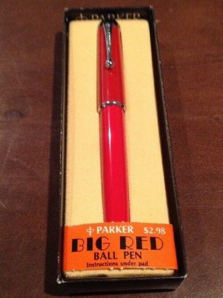 Vintage Parker Big Red Pen - 1974