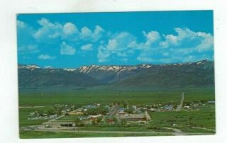 Ca Bridgeport California Vintage Post Card Aerial View Of Town