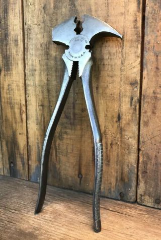 Vintage Crescent Tool Co.  Fencing Pliers Model 1936 - 10 And Polished