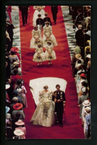 Royalty Postcard Great Britain Princess Diana Prince Charles Royal Wedding