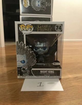 Funko Pop Game Of Thrones Night King Metallic On Throne 6 " Inch Hbo Exclusive