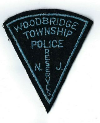 Woodbridge Twp.  Nj Jersey Police Reserves Patch - Cloth Back & Snaps