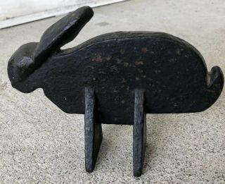 Antique Carnival Shooting Gallery Target Cast Iron Rabbit Heavy One