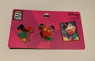 Mickey Mouse Pop Up Shop Enamel Pin Set.  Only For One Day Extremly Rare