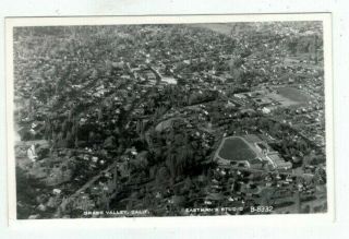 Ca Grass Valley California Antique Real Photo Rppc Post Card Aerial View Of Town