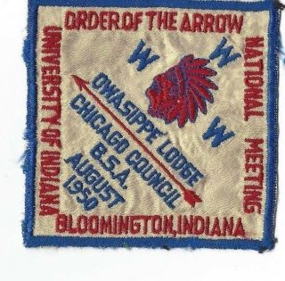 Oa Lodge 7 Owasippe Sewn Patch National Meeting Chicago Area Council (gny193)